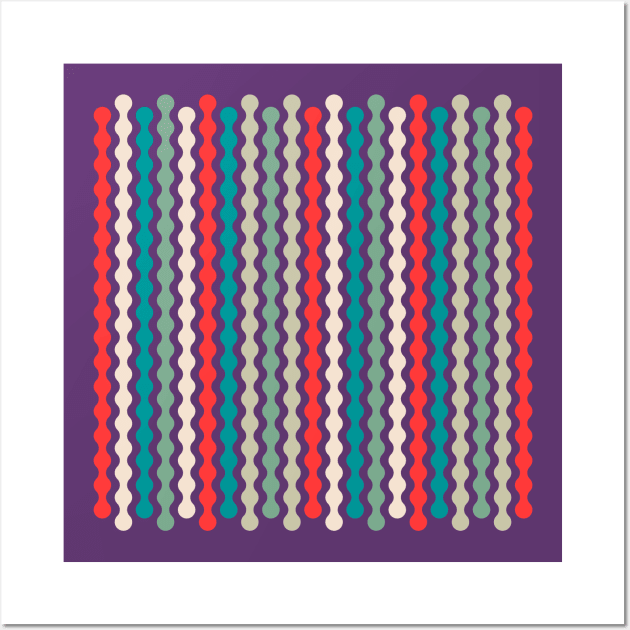 Mint, Red, Cream | Formas coloridas lineales | Linear colorful shapes | 線形のカラフルな形 | Formes colorées linéaires | Lineare bunte Formen | Forme colorate lineari Wall Art by Zaztrozzi